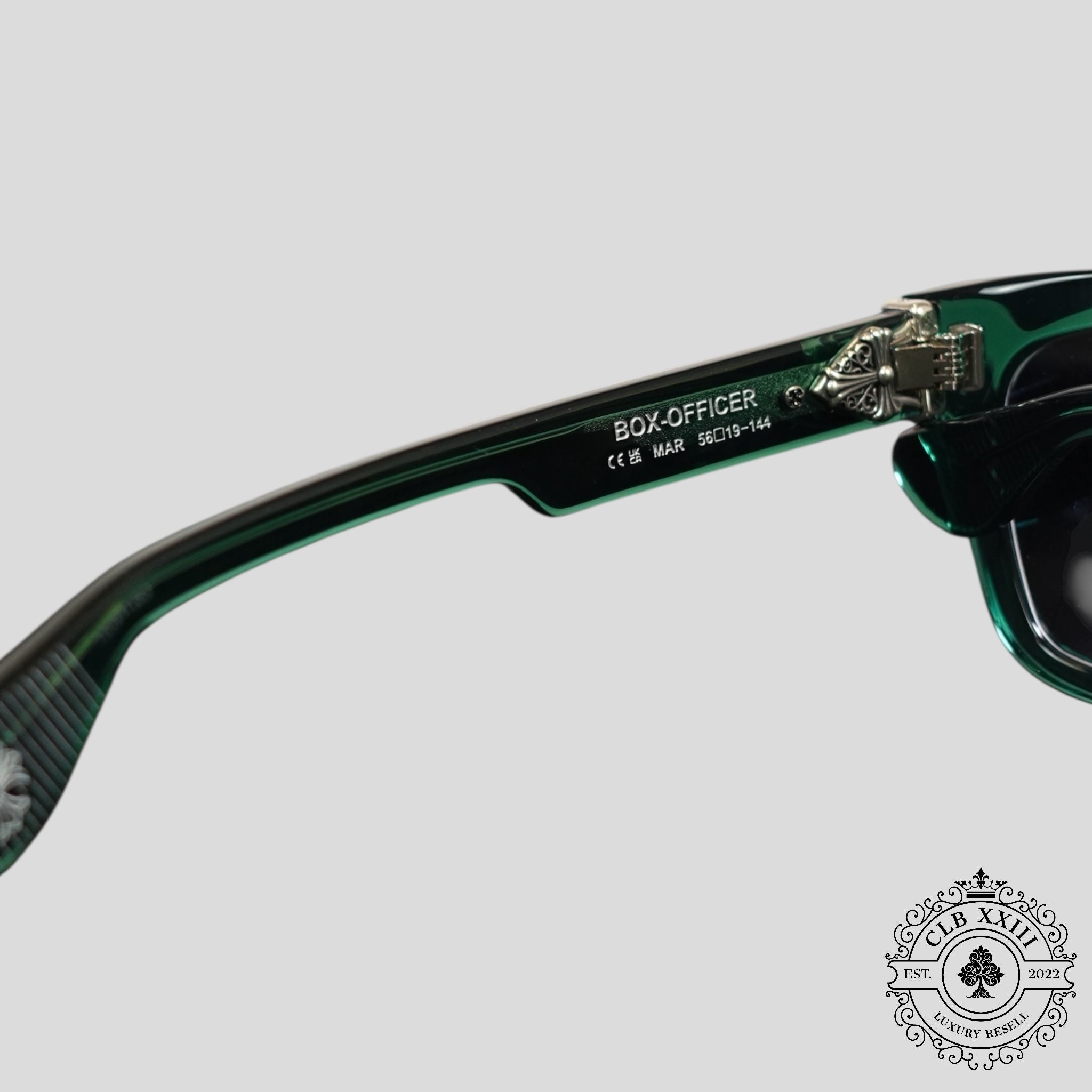 Lunettes de soleil Chrome Hearts Box Officer, coloris Marine