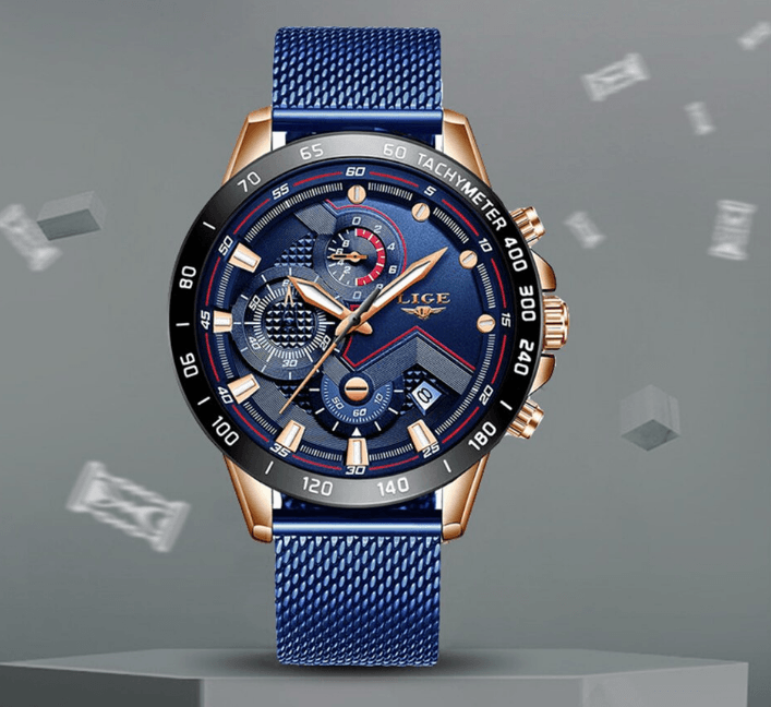 Montre Sport Étanche Homme Avec Bracelet En Acier Inoxydable Design Unique Cadeau Idéal Pour Votre Homme
