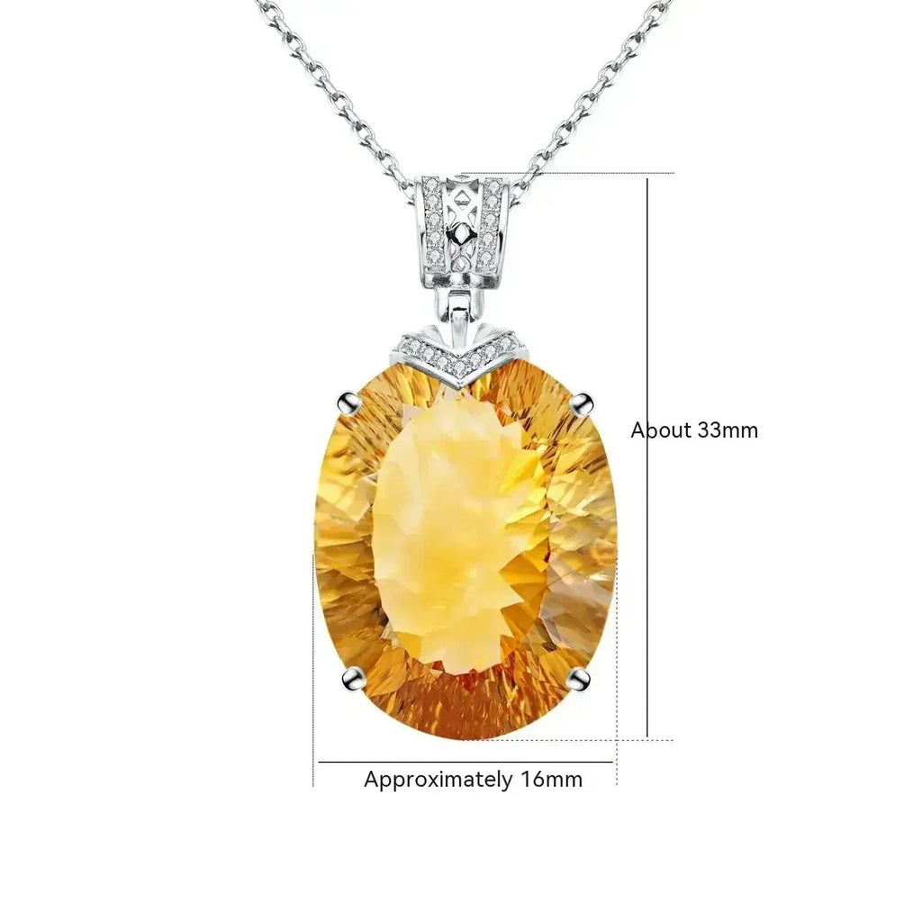 LuxeJewels™ – Collier Pendentif Citrine Solaris Gemdrop