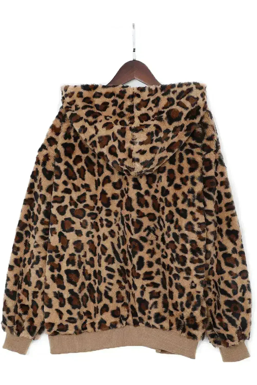 Veste léopard douillette en peluche
