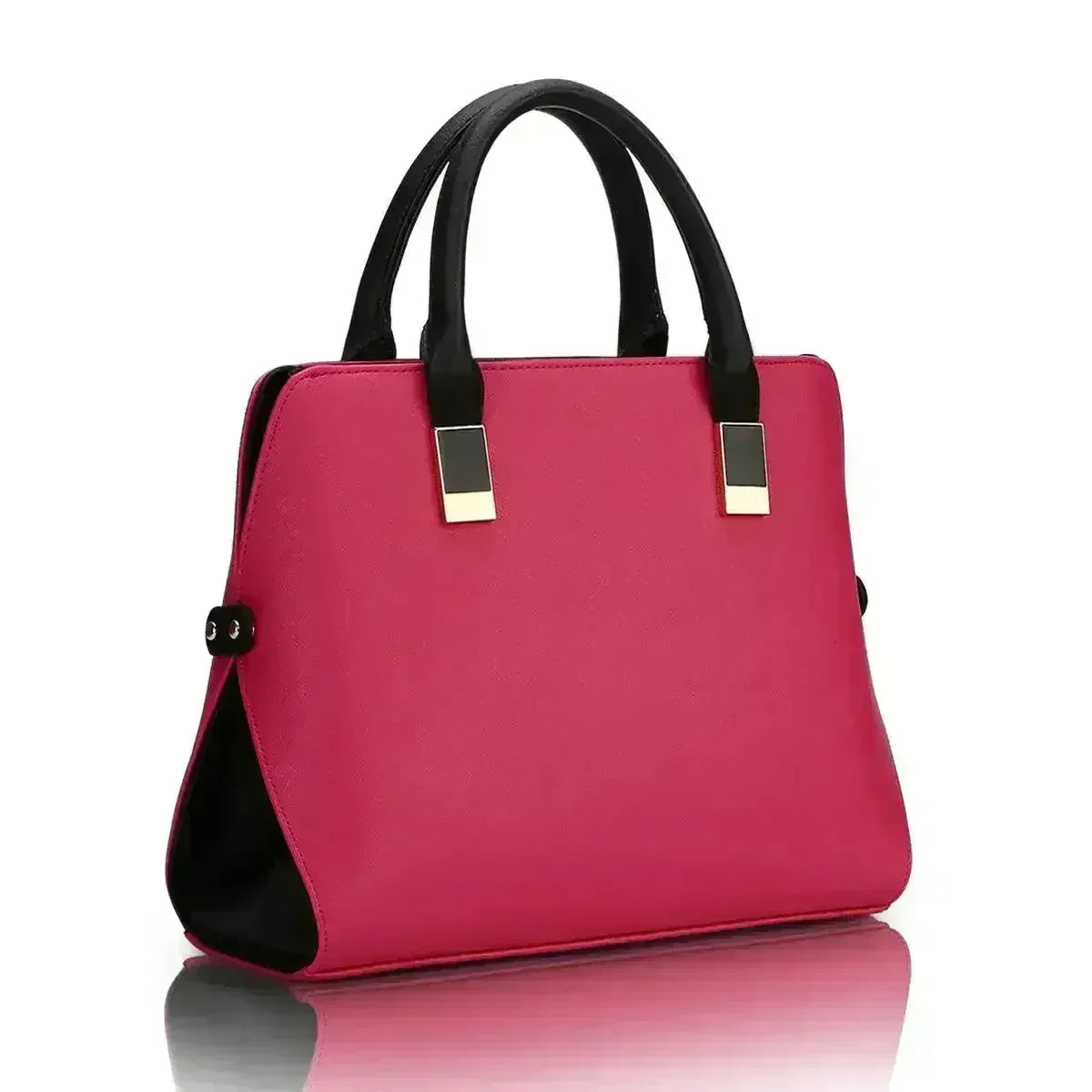 Sac à main en cuir PU de haute qualité de couleur unie pour femmes
