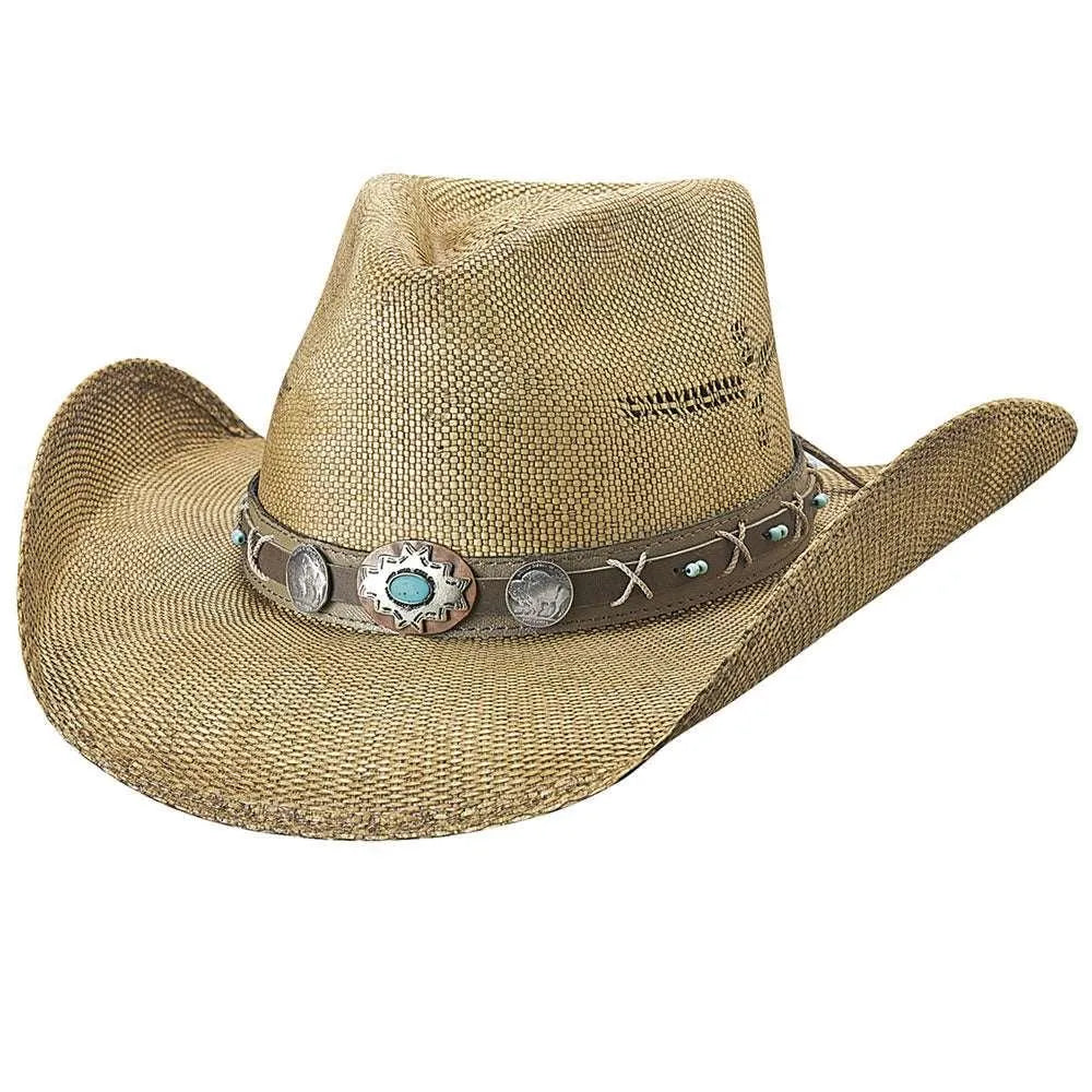 Chapeau de cowboy en paille Bangora - Rêves Lucides Bullhide
