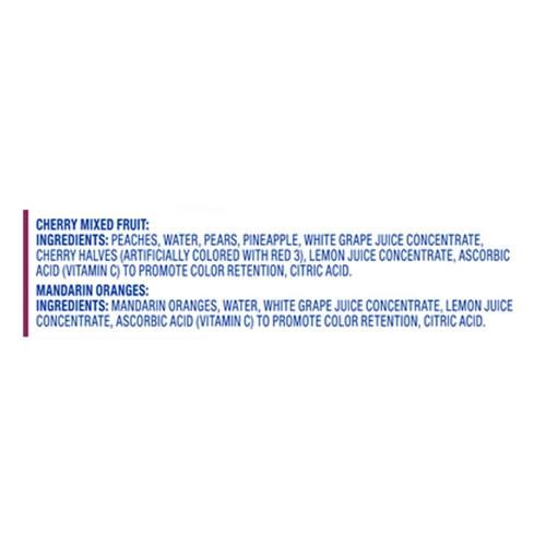 Gobelets de fruits Kroger, emballage varié de deux saveurs, 8 paquets / 113 g