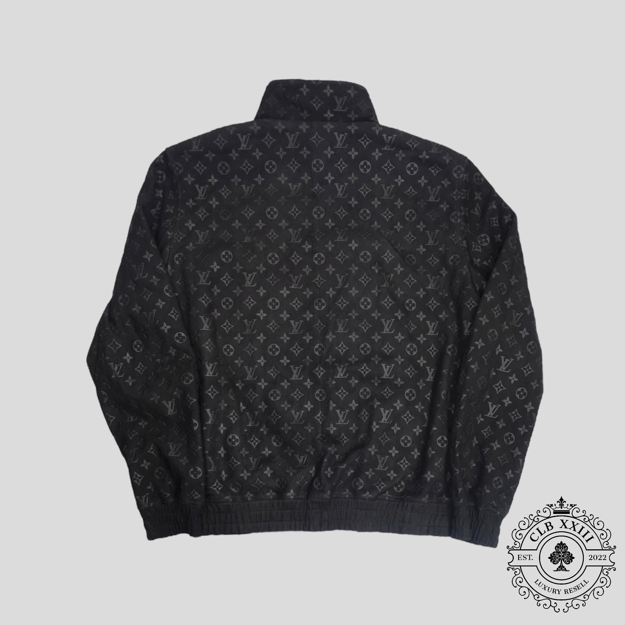 Veste de survêtement Louis Vuitton Monogram Gaufré noire