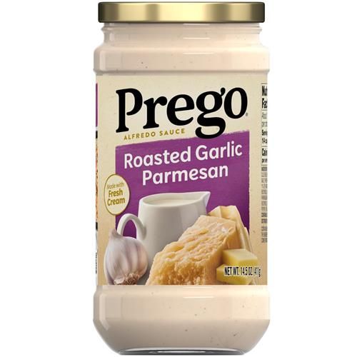 Sauce Alfredo Prego avec ail rôti et fromage parmesan, pot de 411 g
