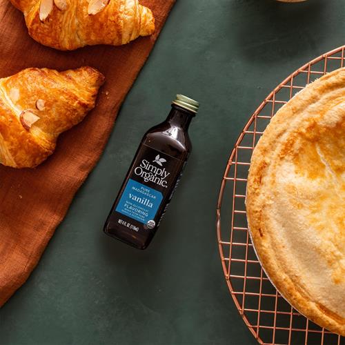 Arôme de vanille sans alcool Simply Organic, Madagascar | Certifié biologique | Sans gluten | Certifié casher | Bouteille en verre de 2 onces