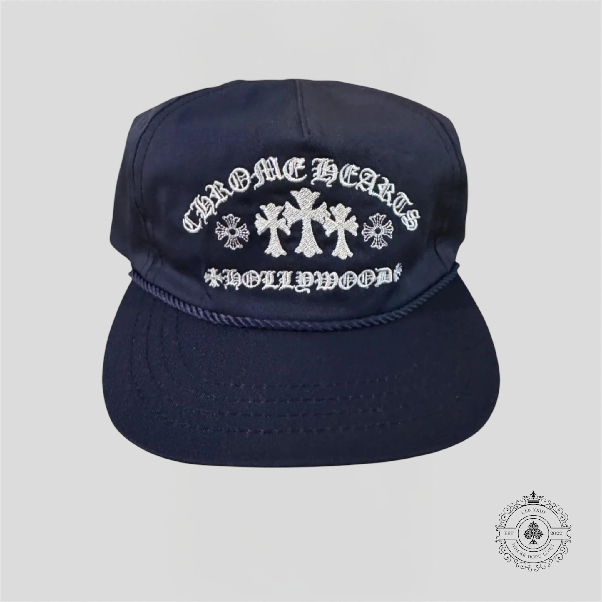 Casquette de camionneur Chrome Hearts bleu marine