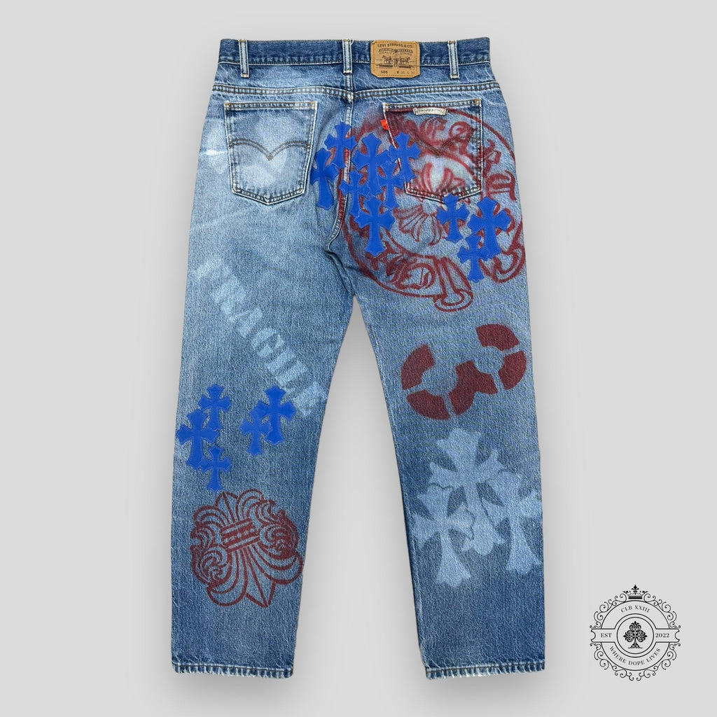 Jeans Chrome Hearts Levi's Stencil Cross Patch