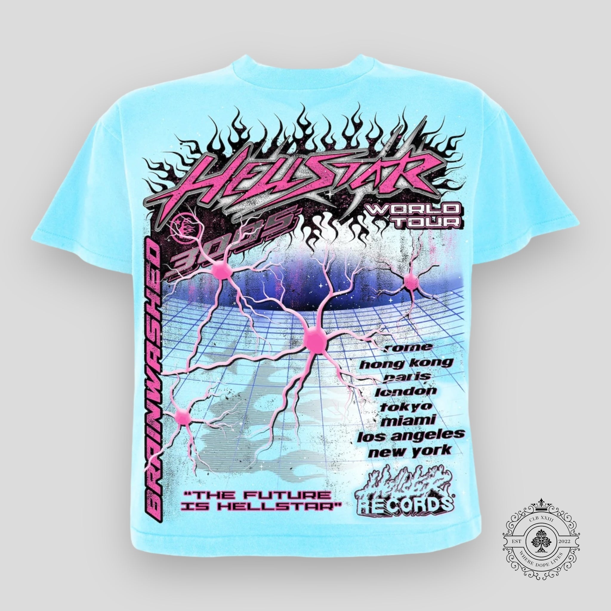 T-shirt Hellstar Neuron Tour bleu clair