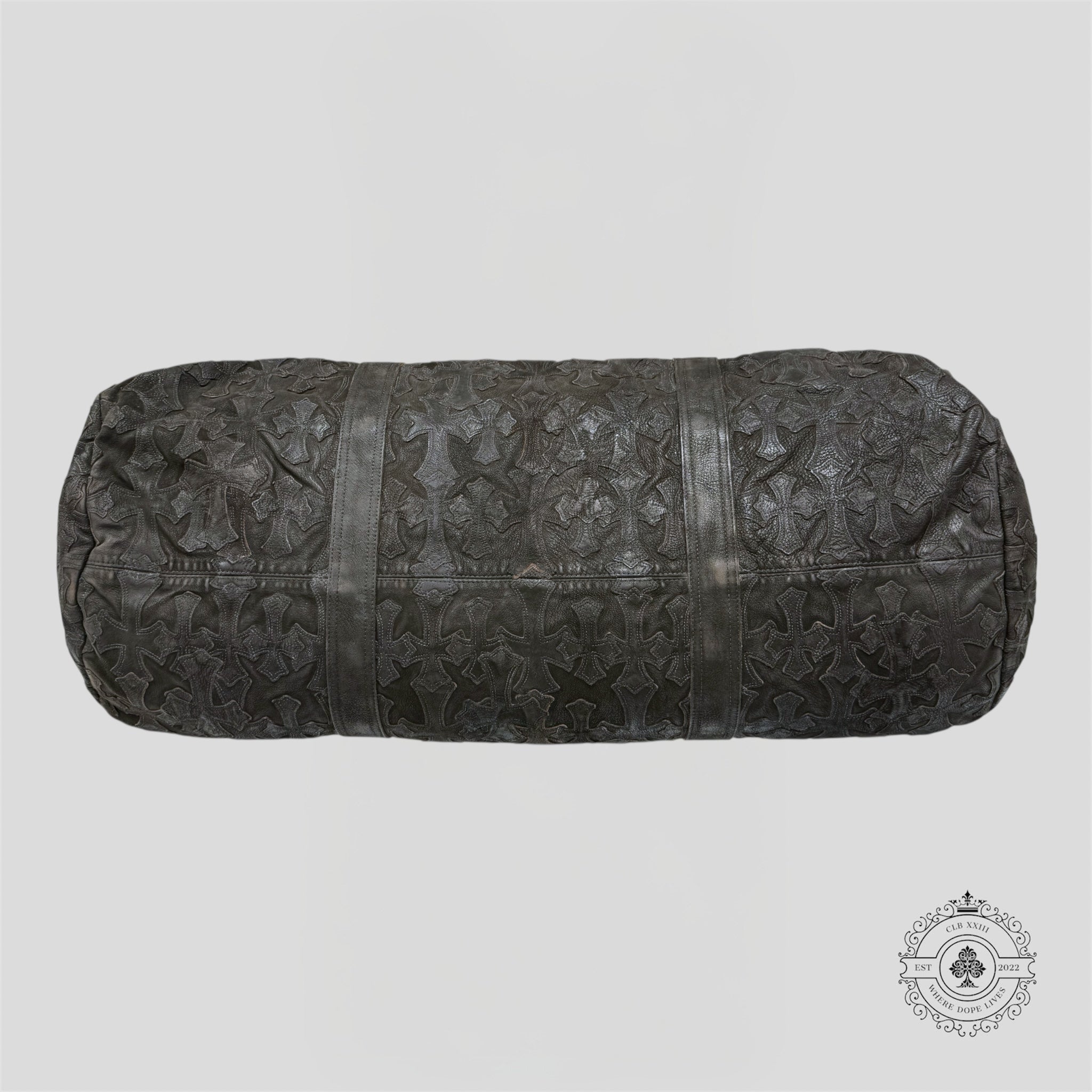 Sac polochon XXL Chrome Hearts à patchs croix