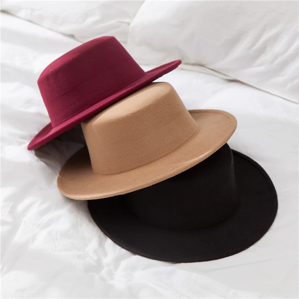 Chapeaux fedora d'hiver automne en laine pour femmes et hommes, chapeau fedora classique à large bord pour femmes, chapeau fedora réglable de grande taille, chapeau fedora de luxe à bord large, chapeau classique d'été pour hommes