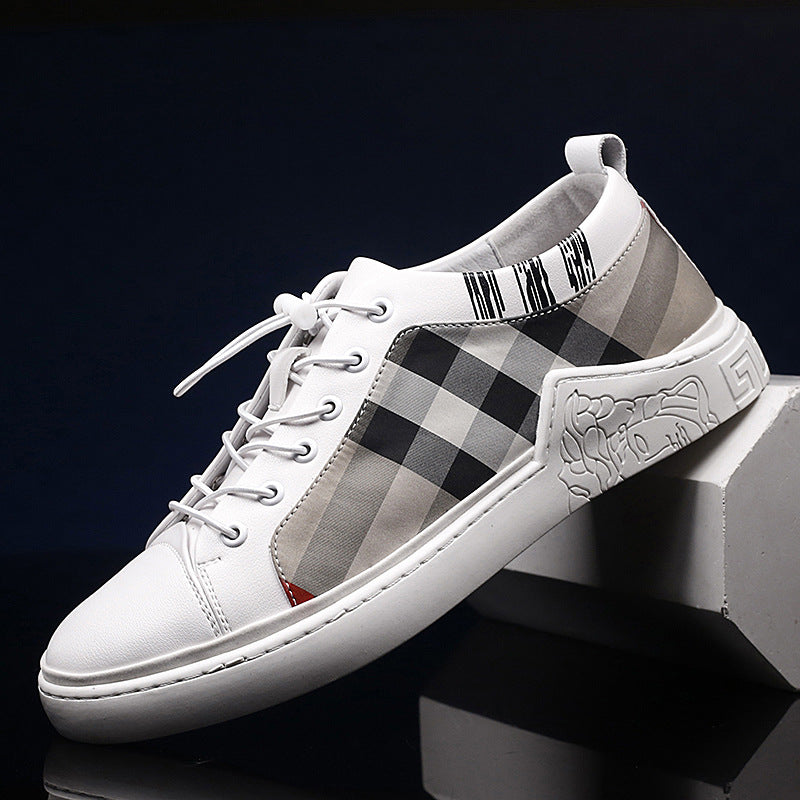 Baskets de mode noires pour hommes, respirantes, chaussures de skateboard, baskets de haute qualité, chaussures décontractées en cuir véritable, chaussures de marche confortables et tendance