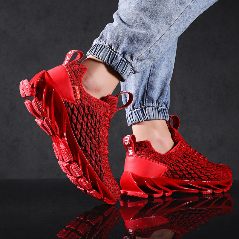 Baskets modernes pour hommes Chaussures de course respirantes Sport de plein air Décontracté Couples Gym Baskets de sport de tennis respirantes à semelle au design unique et léger pour hommes