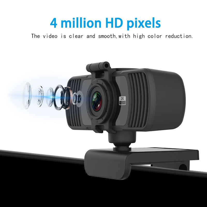Webcam Réelle 1080P 200W Pixels Full HD Caméra Grand Angle 110° avec Microphone et Trépied pour Vidéo Écran Large Webcam de Streaming Pro pour Enregistrement, Appels, Conférences et Jeux