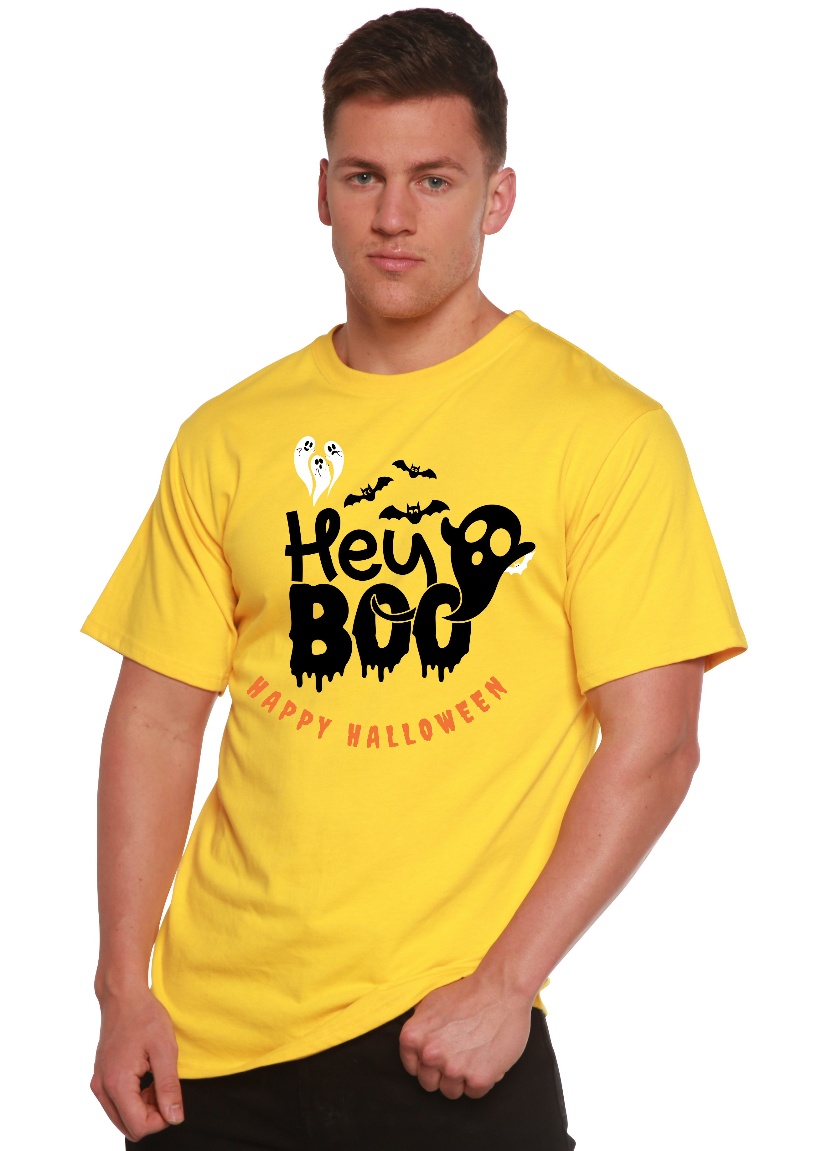 T-shirt graphique à manches courtes pour homme en viscose de bambou et coton biologique Hey Boo