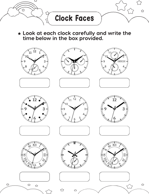 Time Learning Workbook for Kids – 42-Page Canva Template for Telling Time Practice