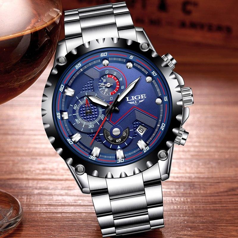 Montre Élégante pour Homme, Cadran avec Chronomètres et Affichage du Jour, Aiguilles Fluorescentes, Excellent Look, Design Unique, Cadeau Idéal pour Votre Homme