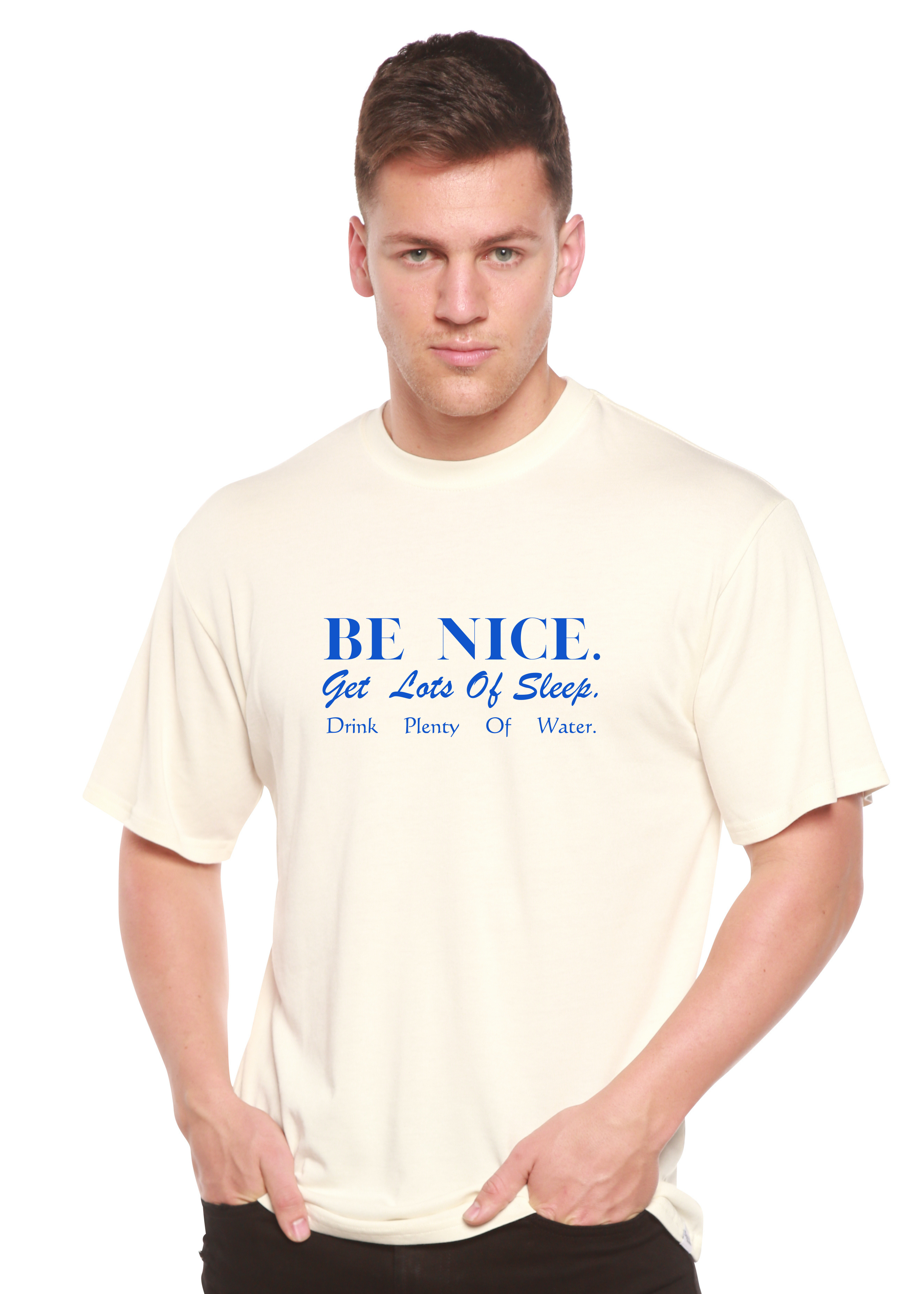 T-shirt graphique à manches courtes en bambou viscose/coton biologique Be Nice pour homme