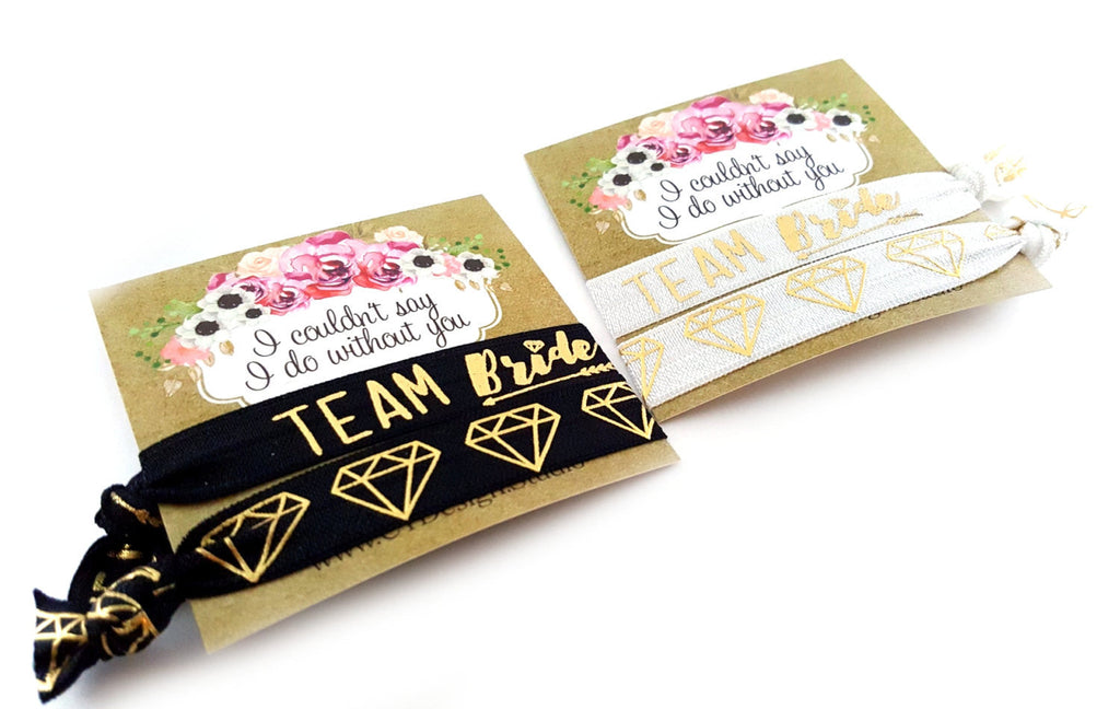 Lot d'élastiques à cheveux « Team Bride »
