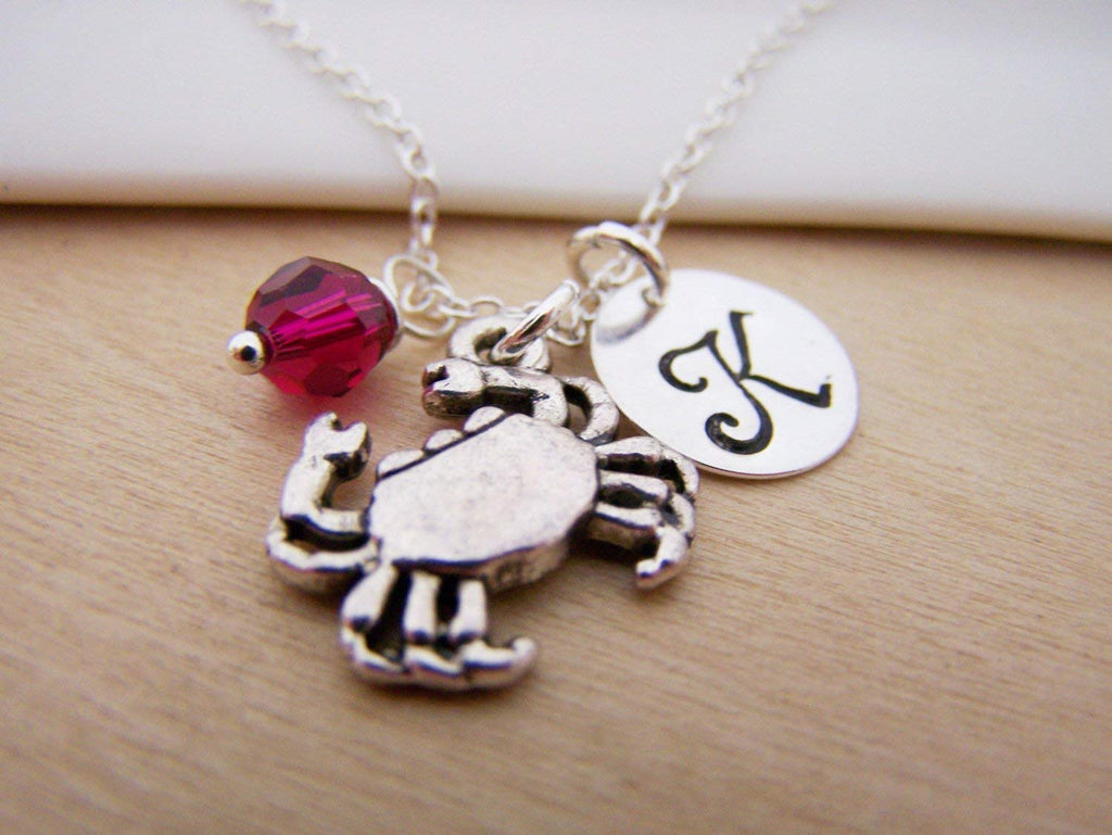 Collier avec Breloque Crabe – Bijoux Personnalisés en Argent Sterling