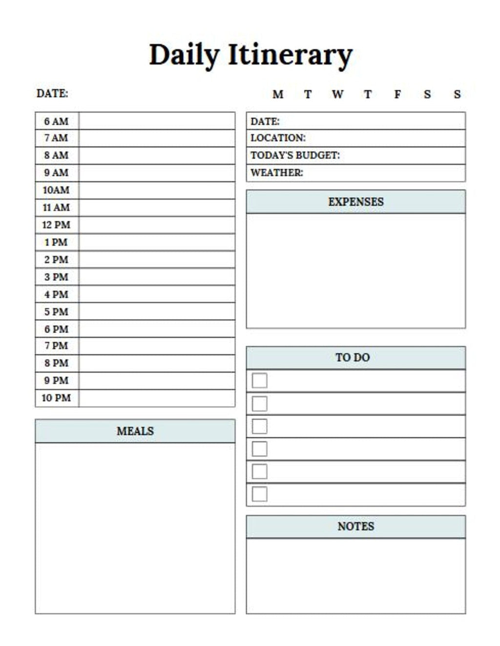 Ultimate Travel Planner | 33 Pages | Printable & Editable