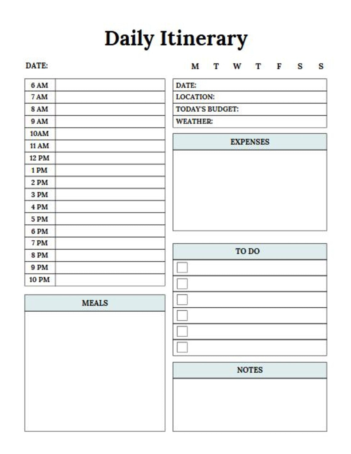 Ultimate Travel Planner | 33 Pages | Printable & Editable