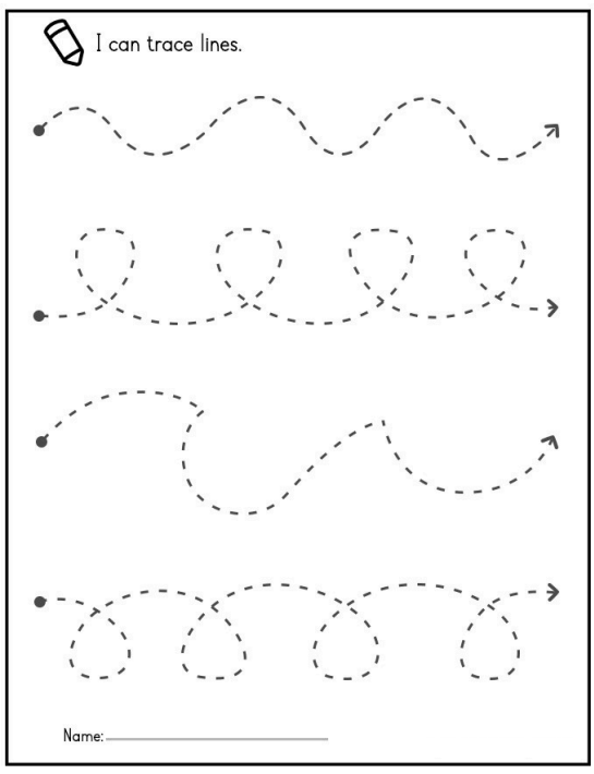 “I Can Trace!” – Fun & Easy Line Tracing Workbook for Toddlers (17 Pages) – Instant Download PDF