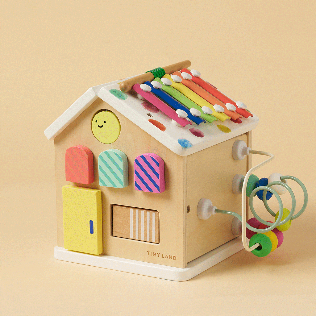 Cube d'activités Tiny Land® La maisonnette - Arc-en-ciel