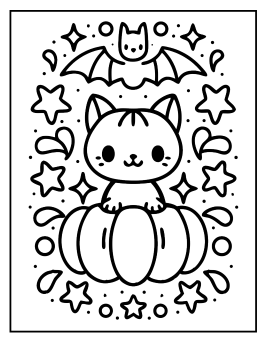 Livre de coloriage d'Halloween audacieux et facile pour les enfants – 95 pages | PDF téléchargeable instantanément