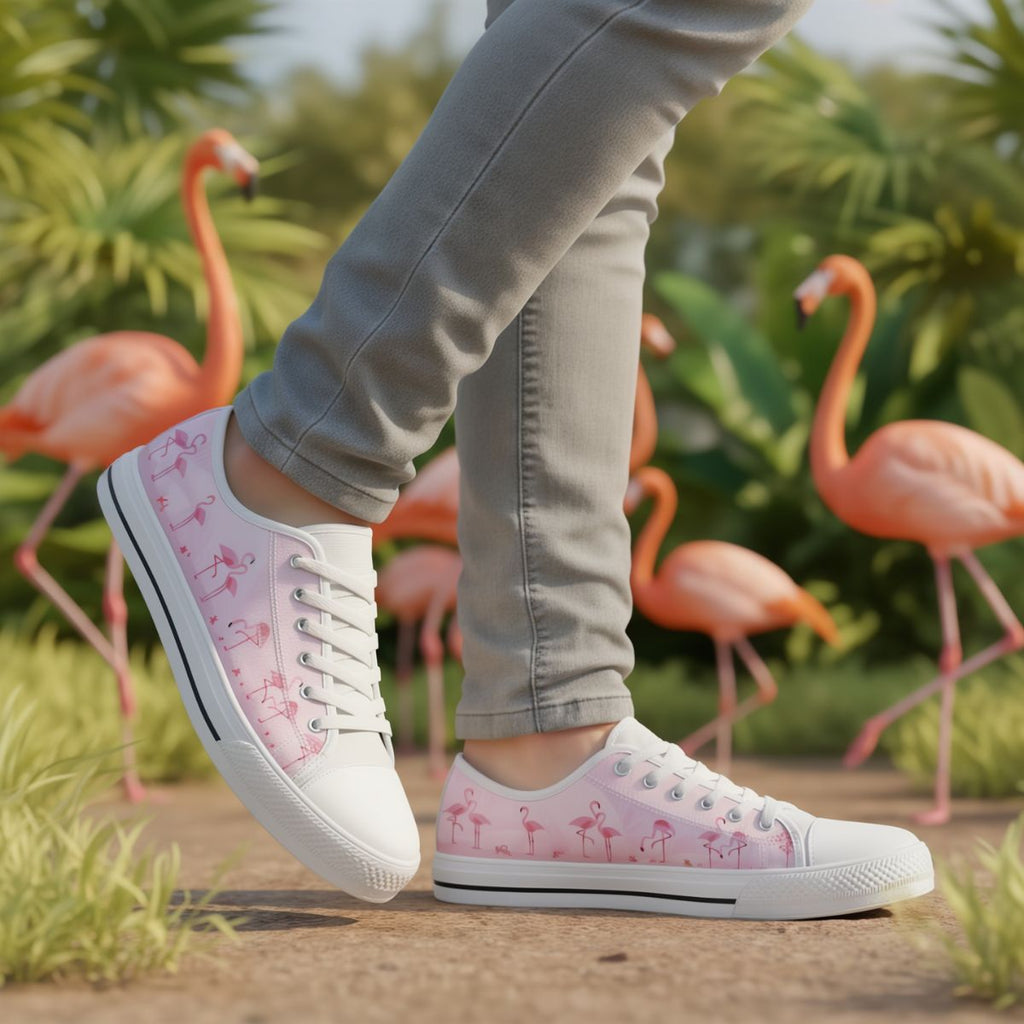 Chaussures basses flamant rose
