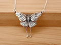 Luna Moth Necklace – Sterling Silver Moth Pendant on 18" Chain