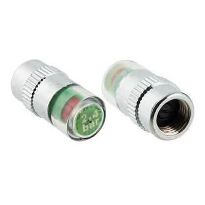 Paquet de 4 : Capuchons de valve de pneu avec moniteur de pression