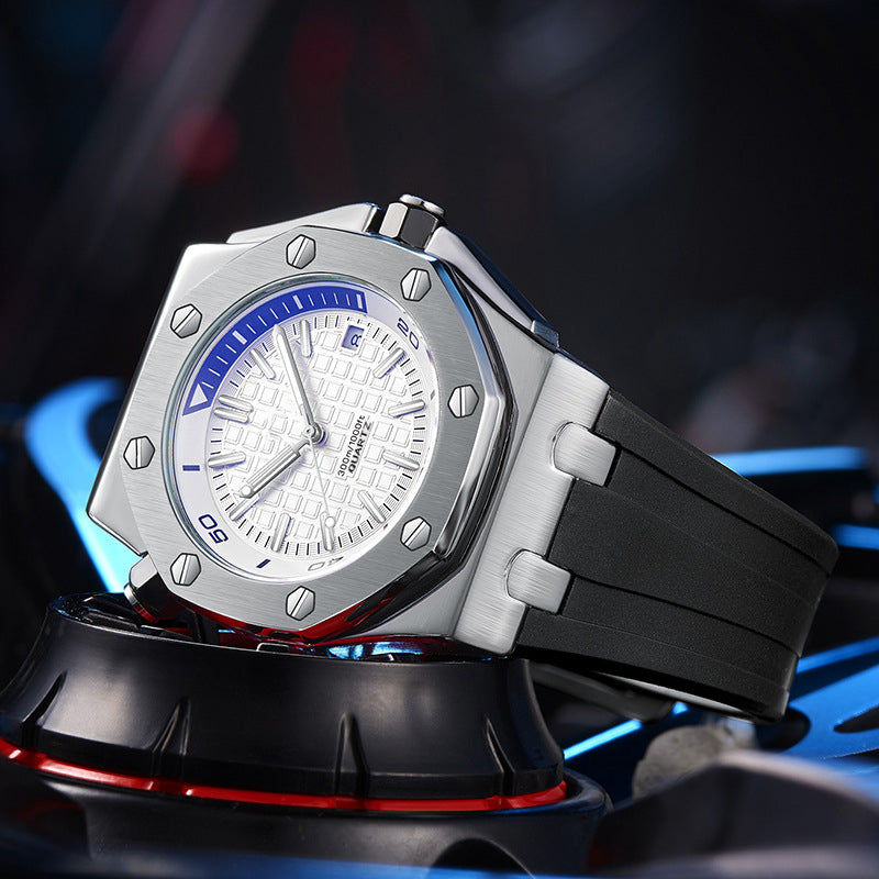 Montre de luxe en acier inoxydable à quartz pour hommes, style militaire, décontractée et tendance, excellente montre-bracelet