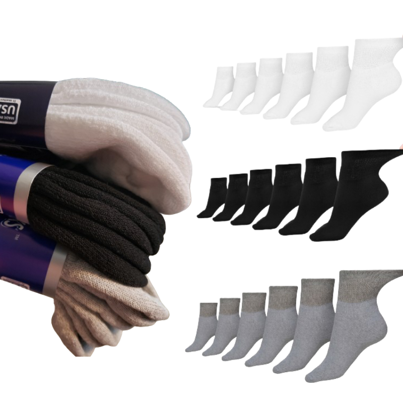 Chaussettes de cheville en coton pour femmes (6 paires)