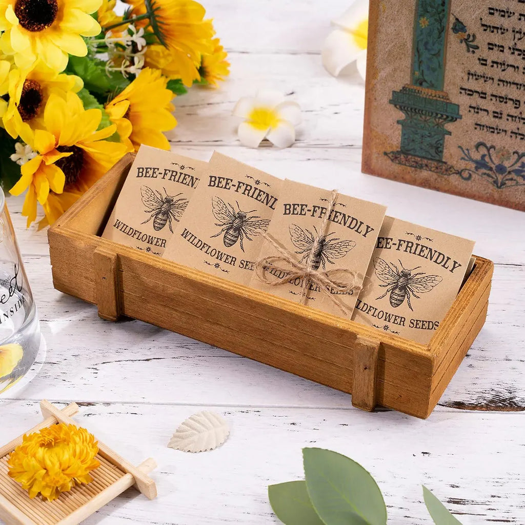 Sachets de Graines de Fleurs Sauvages « Ami des Abeilles » - Lot de 25, Pré-remplis, Cadeaux pour Fêtes de Jardin