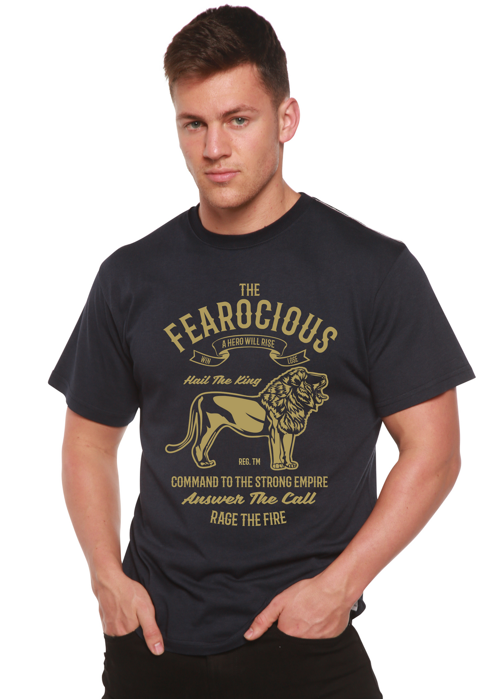 T-shirt graphique Fearocious Spun Bamboo® à manches courtes en viscose de bambou/coton biologique pour homme