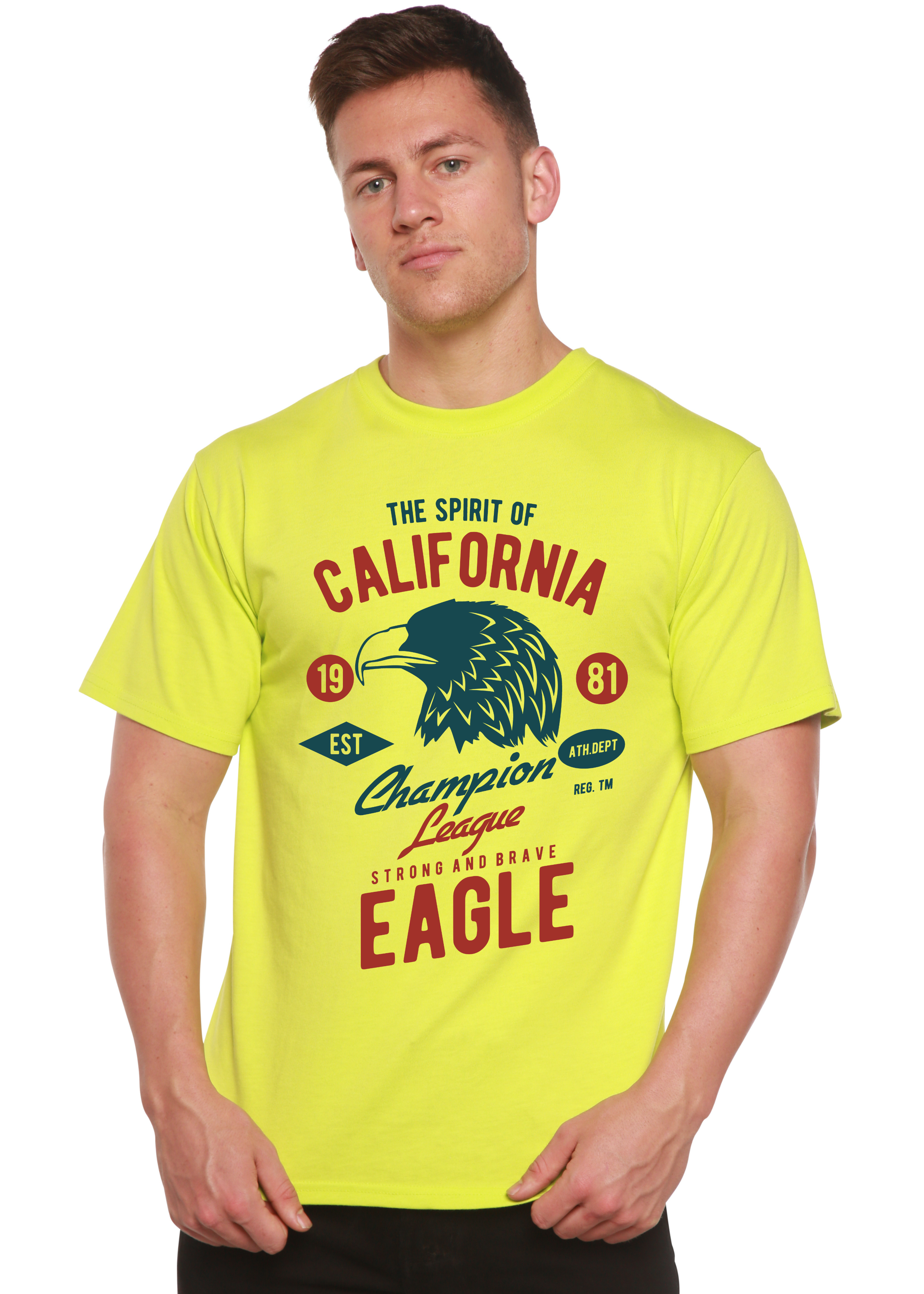T-shirt graphique à manches courtes en viscose de bambou et coton biologique The Spirit of Spun Bamboo® pour homme