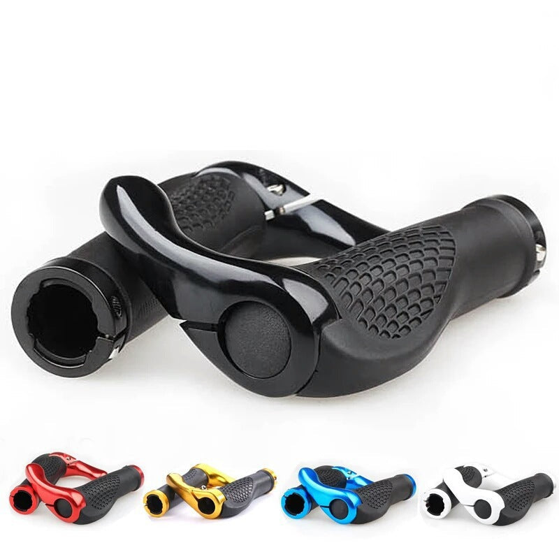 Embouts de Guidon de Vélo en Alliage d'Aluminium avec Blocage, Poignées de VTT en Caoutchouc Antidérapantes, Nouvelle Génération de Poignées de Vélo avec Inserts en Gel Souple, Résistance aux Chocs et Conception Ergonomique Confortable