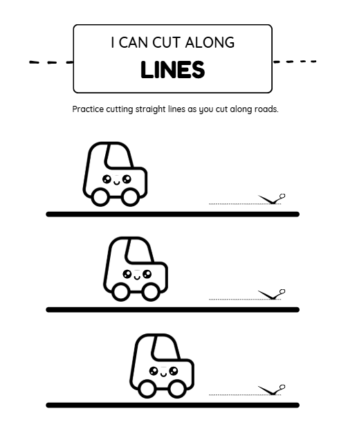 Kids Scissor Skills Activity Book – 50-Page Canva Template for Fine Motor Practice