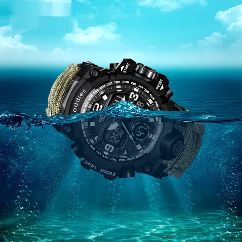 Montre de survie militaire pour homme avec boussole/sifflet/grattoir/étanche 30M, style G pour hommes, montre de sport antichoc Relogio Masculino