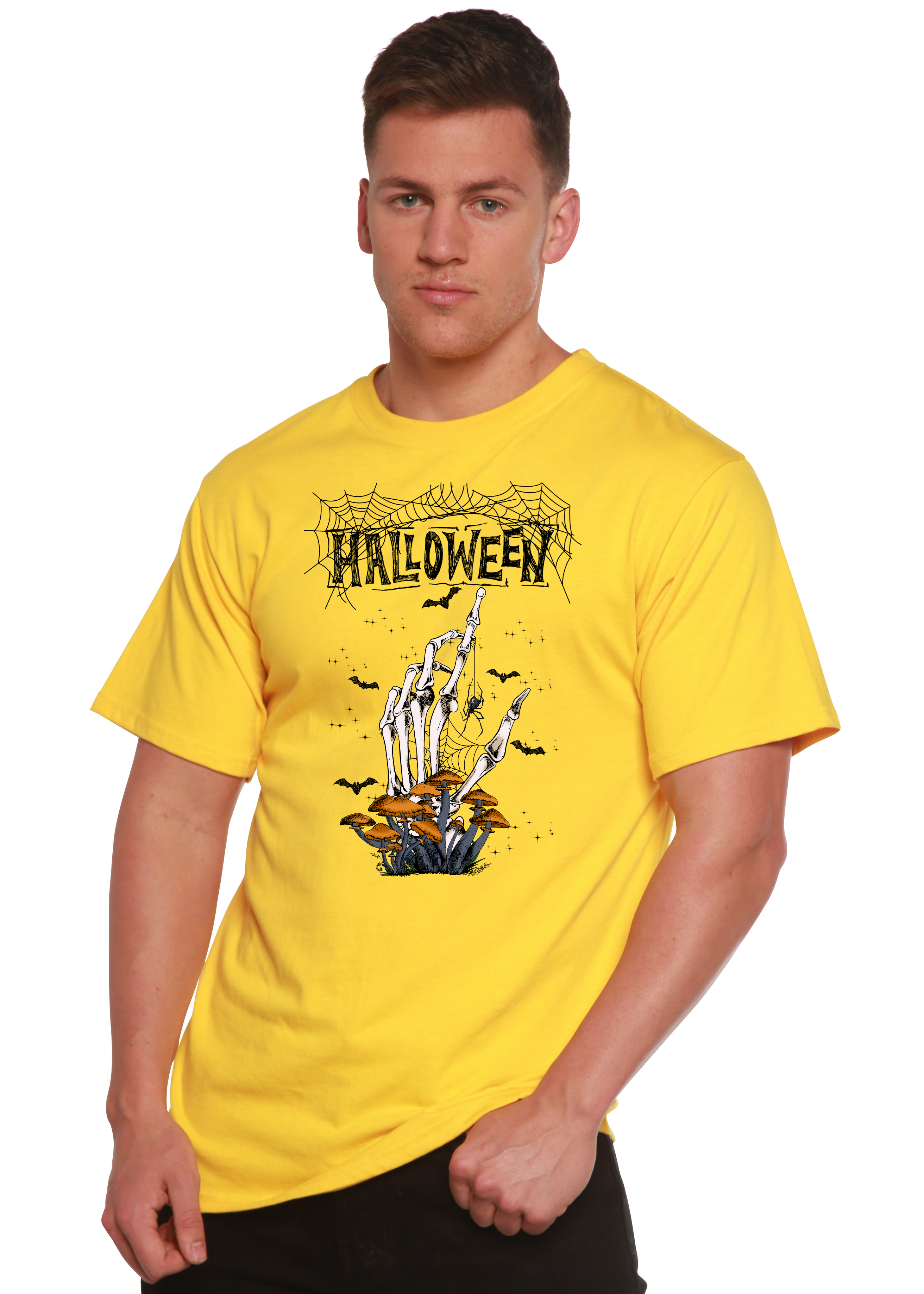 T-shirt graphique à manches courtes pour homme en bambou viscose/coton biologique Halloween