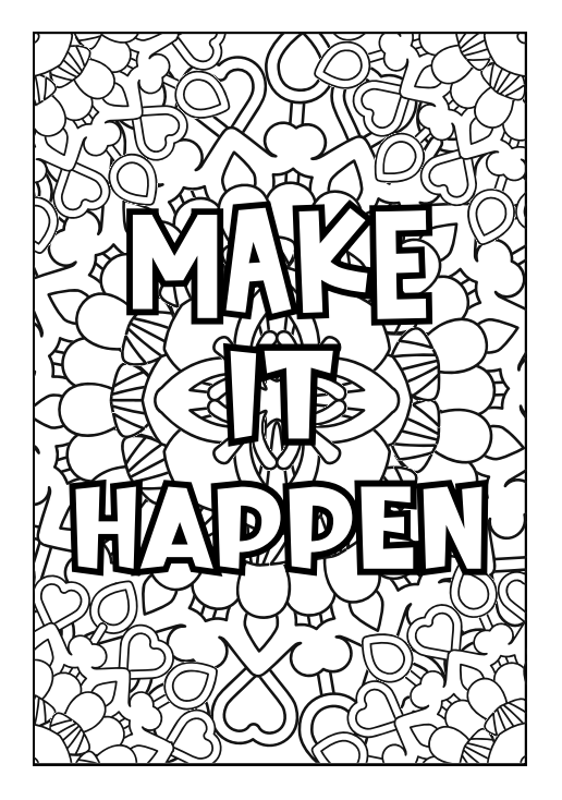 Livre de coloriage de citations motivantes (49 pages) – Téléchargement instantané PDF