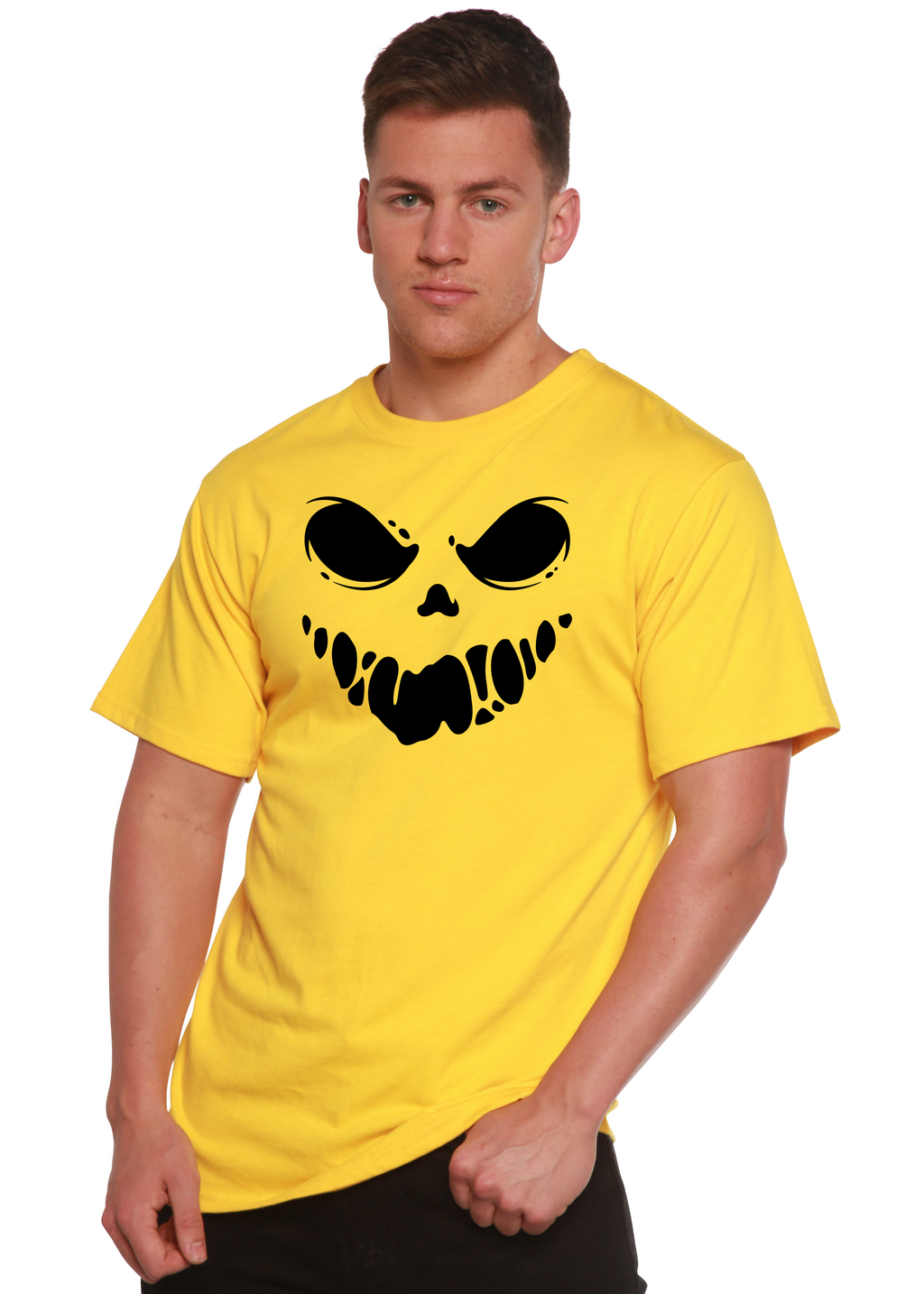 T-shirt graphique à manches courtes Halloween Boo pour homme en bambou viscose/coton biologique
