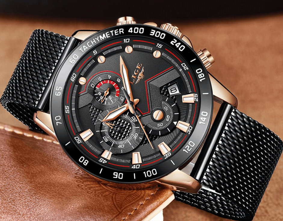 Montre Sport Étanche Homme Avec Bracelet En Acier Inoxydable Design Unique Cadeau Idéal Pour Votre Homme