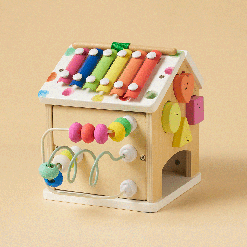 Cube d'activités Tiny Land® La maisonnette - Arc-en-ciel