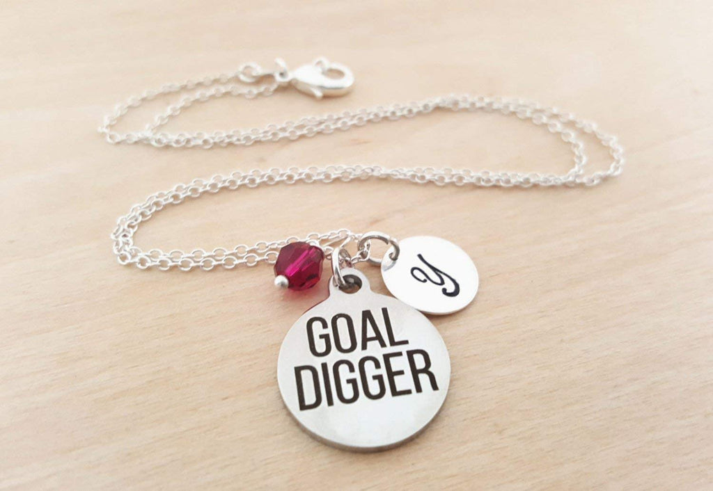 Collier Pendentif Goal Digger – Bijou Personnalisé en Argent Sterling