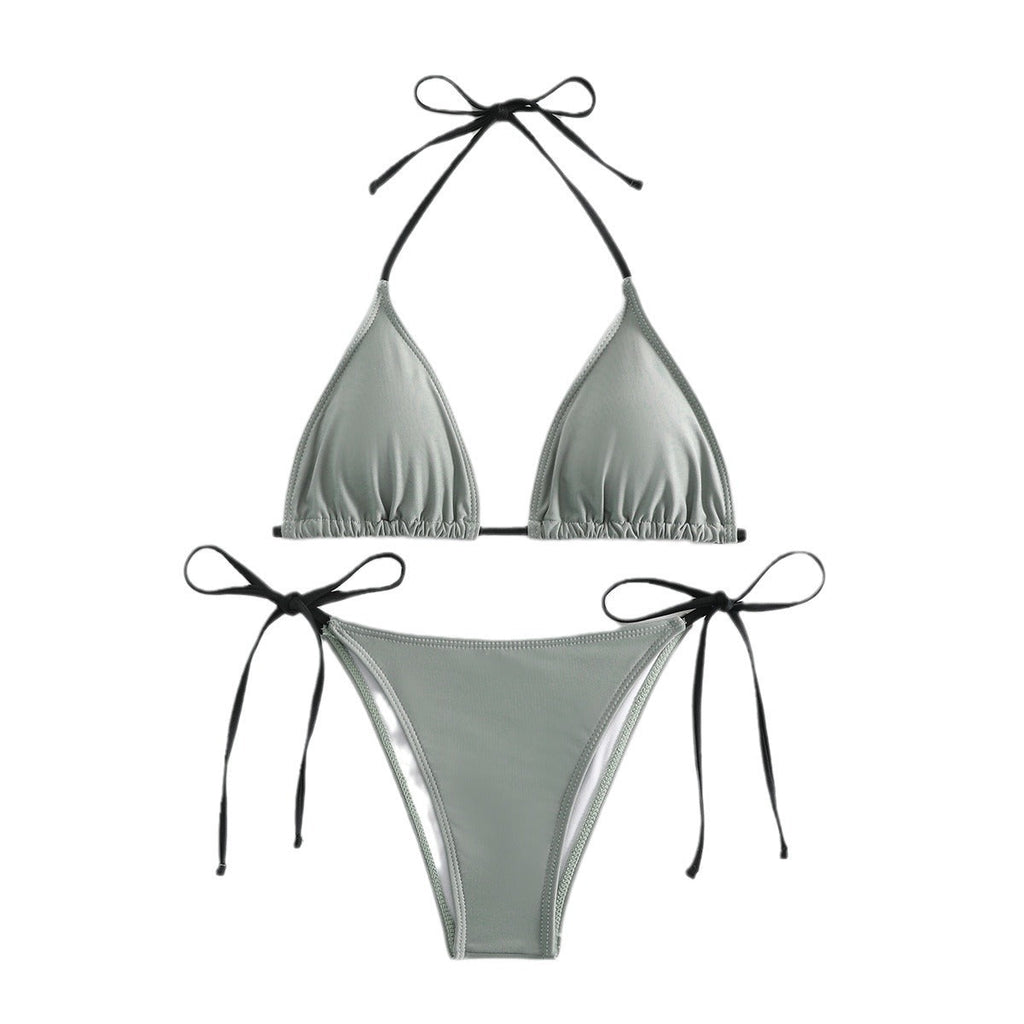 Maillots de bain femme Bandage Femme Triangle Maillots de bain 2 pièces Bikini Nœud Maillot de bain Ensembles de bikini Maillots de bain Bikinis Maillot de bain Push Up Maillot de bain Vêtements de plage d'été