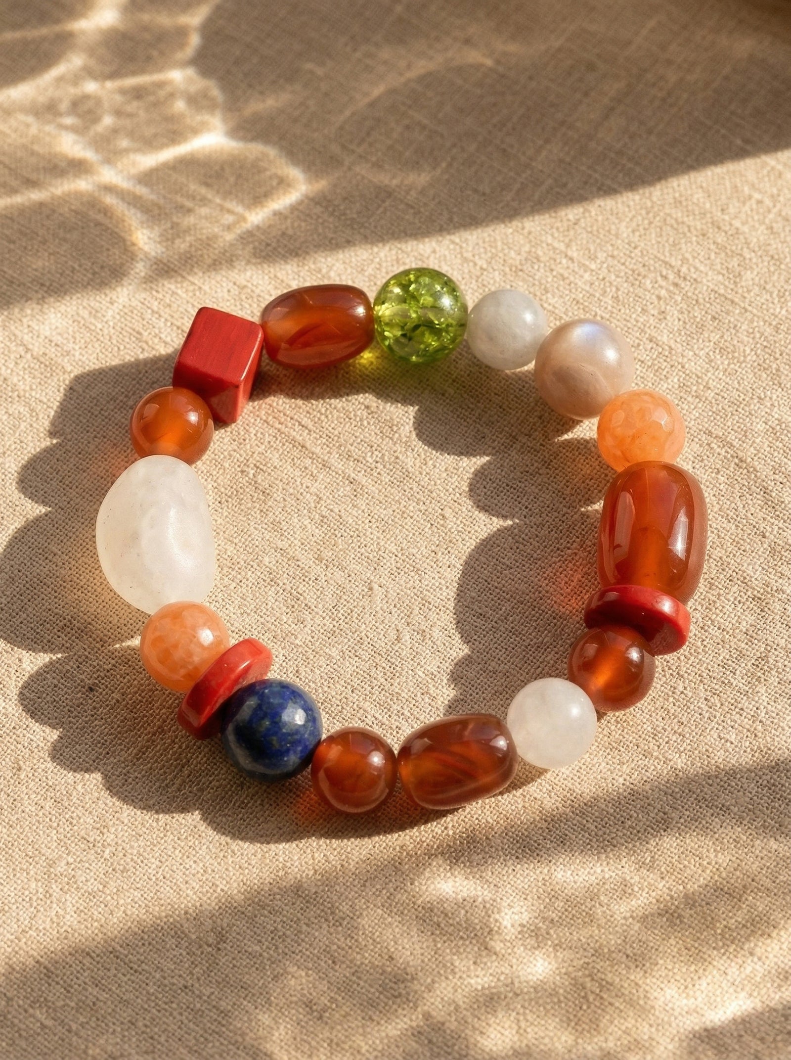 Bijoux cosmiques multicolores en perles