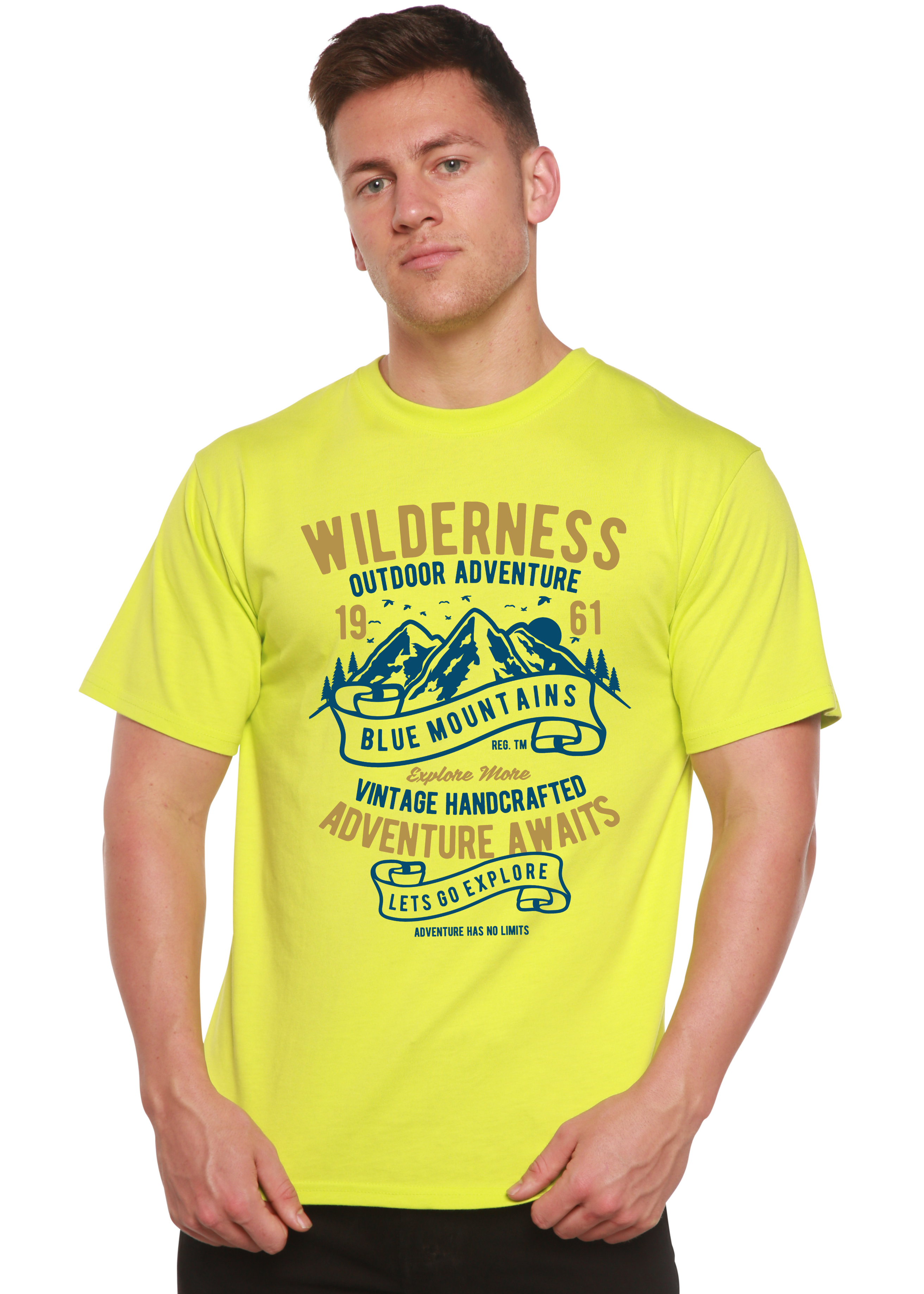 T-shirt à manches courtes et motif graphique Wilderness Spun Bamboo® pour homme, en viscose de bambou/coton biologique