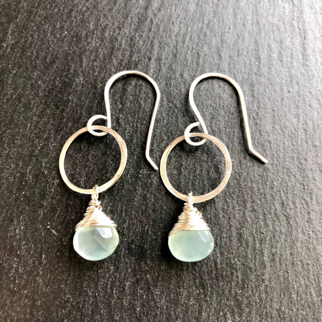 Summer Rain Earrings - Sterling Silver Gemstone Drops